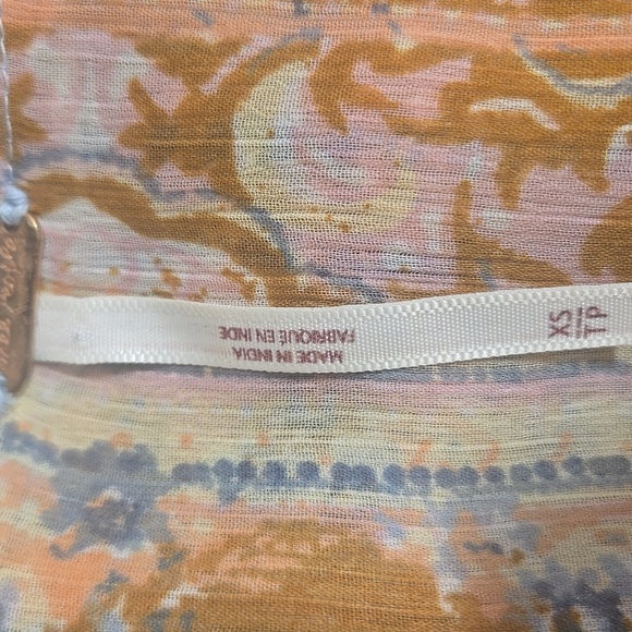 Free People X REVOLVE-Magic Hour Wrap Top in Chambray Combo-Size XS - Picture 5 of 16